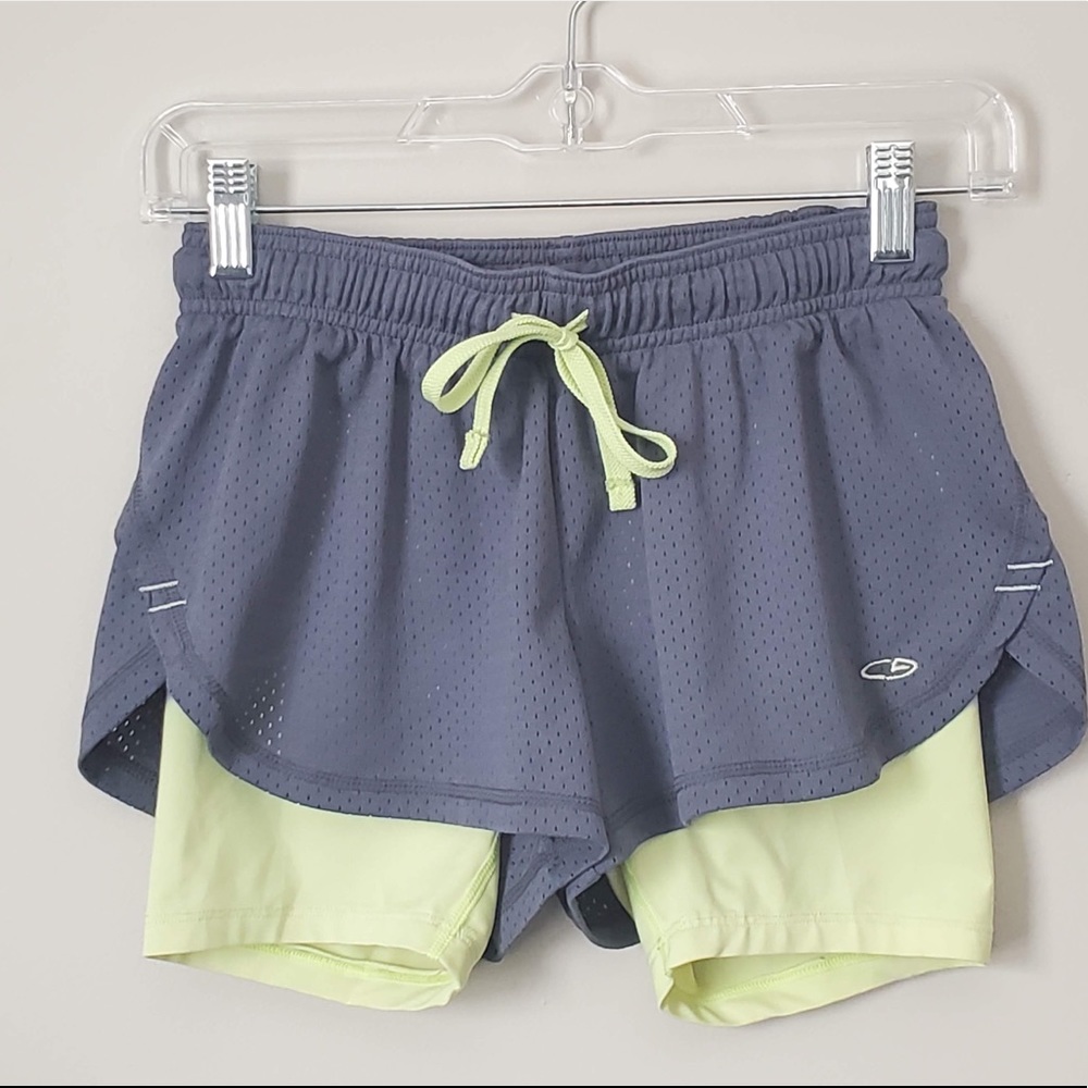 CHAMPION | Gray Athletic Layered Shorts | XS